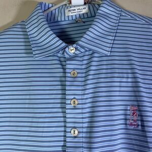 Peter Millar Summer Comfort Golf Polo Striped Mens XL 1896 Logo